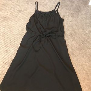 Black dress satin
